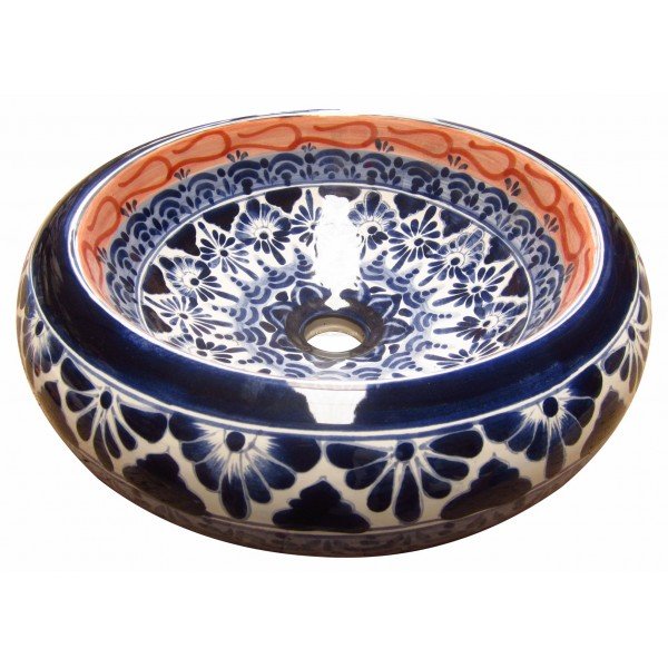 Talavera Round Vessel Sink Donut Guanajuato